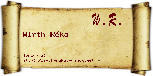 Wirth Réka névjegykártya